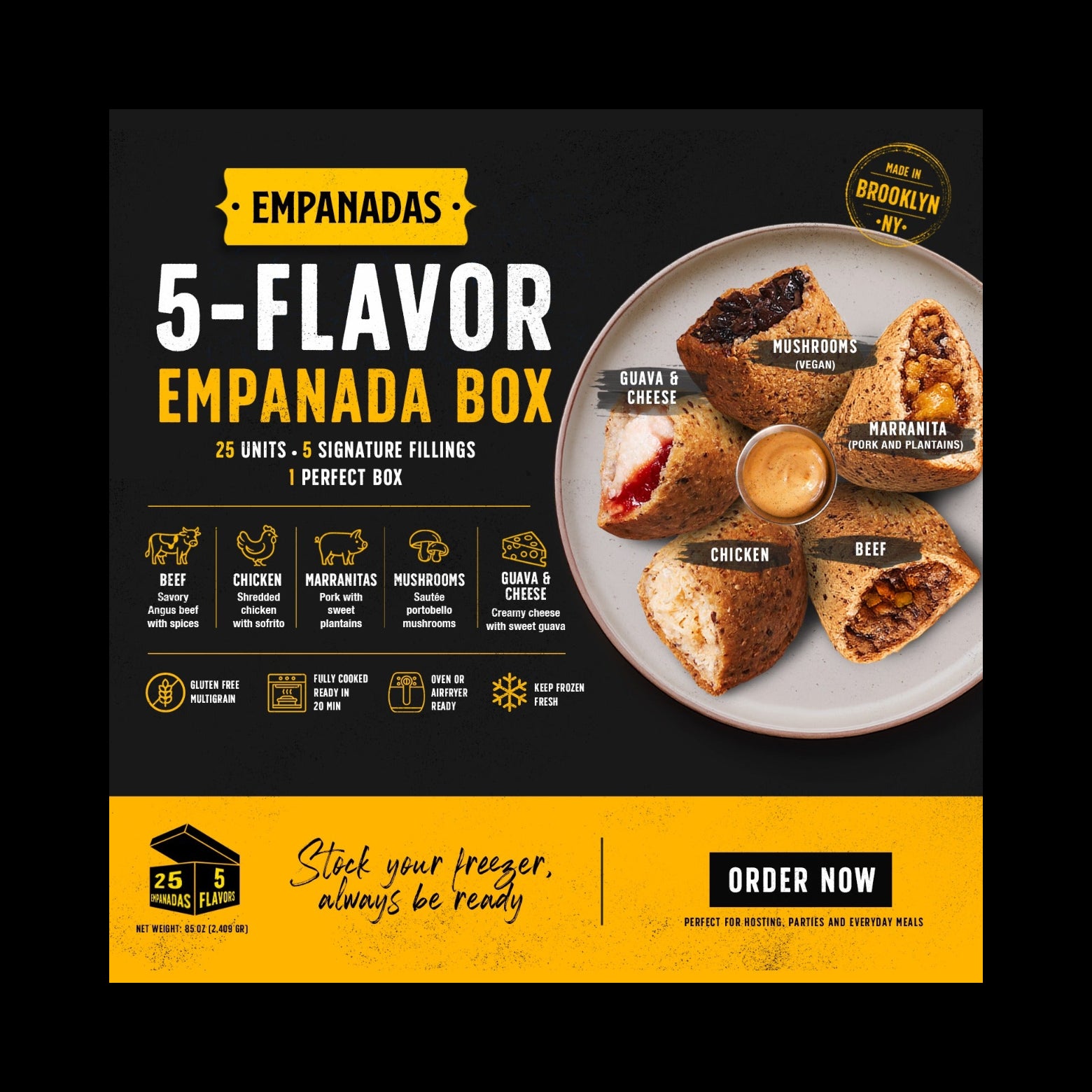 Box of empanadas 5 flavors